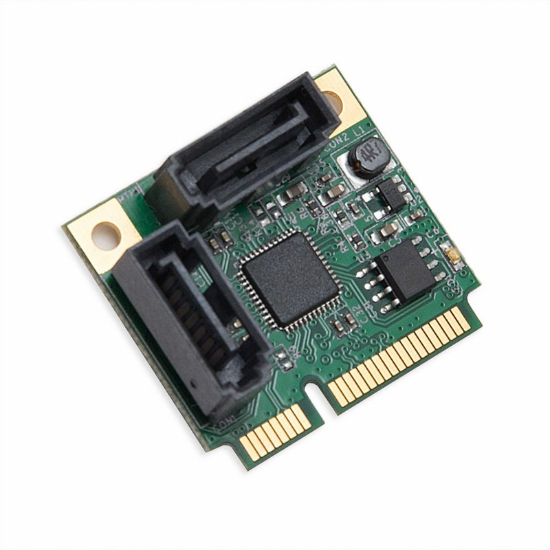 I/O Crest Mini PCI-e PCI Express 2 Port SATA III RAID Controller half size Components Other SI-MPE40095