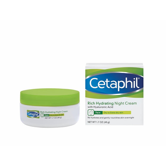 Cetaphil Rich Hydrating Night Cream with Hyaluronic Acid, 1.7 Ounce