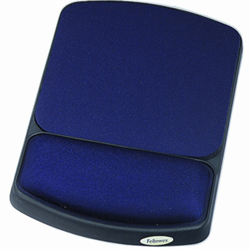 Fellowes Gel Wrist Rest and Mouse Rest, Sapphire/Black (98741)