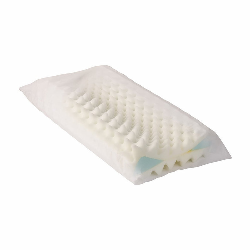 DMI Egg-Crate Foam Orthopedic Neck Support Pillow with Cover, Firm Foam Support and Comfort, 22.5 x 16 Inches, White