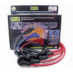 Taylor Cable 77208 Red Universal Fit 8mm Spiro-Pro Ignition Wire Set