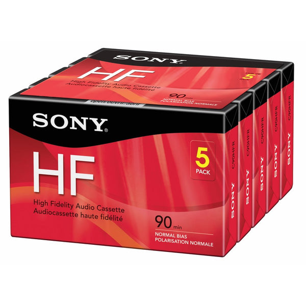 Sony 5C90HFR 90-Minute HF Cassette Recorders 5-Brick