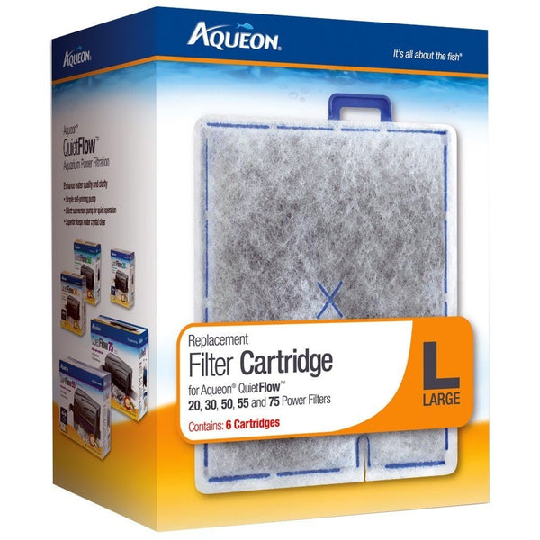 Aqueon Filter Cartridge, Large, 6-Pack