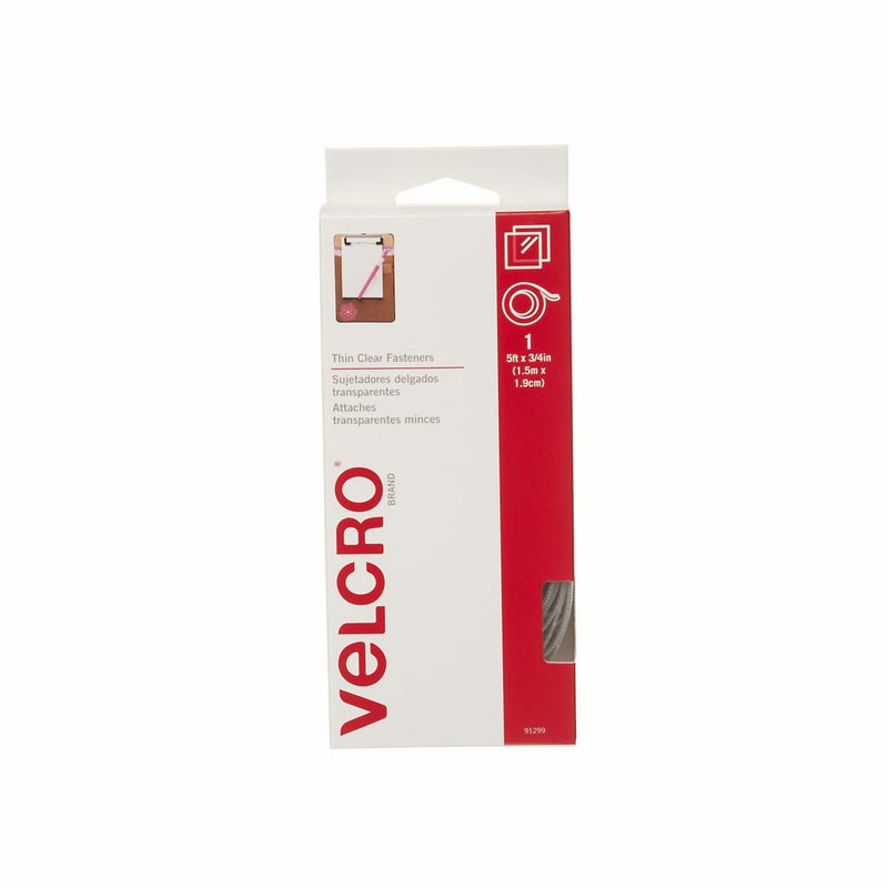 VELCRO Brand - Sticky Back - 5' x 3/4" Tape - Clear