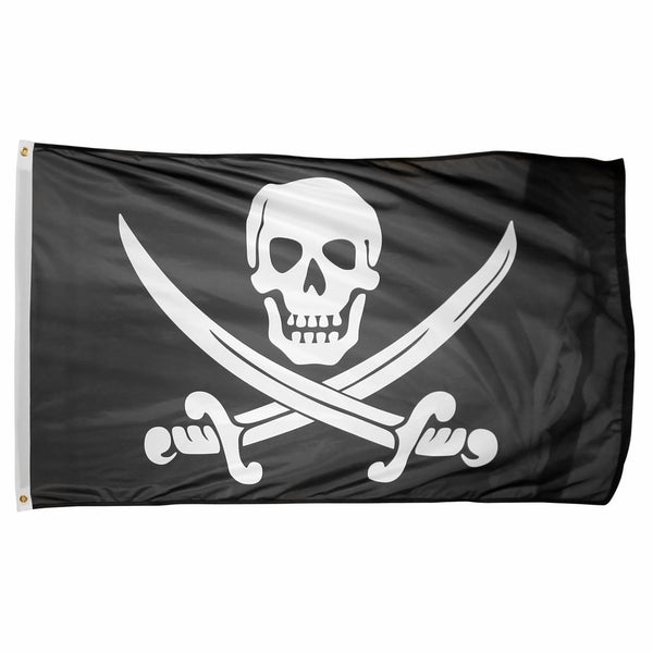 US Flag Store Printed Polyester Pirate Jack Rackham Flag, 3 by 5-Feet