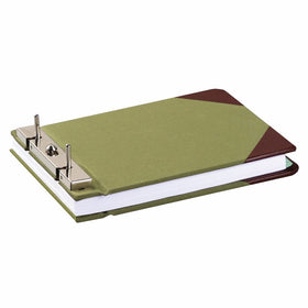 Wilson Jones Canvas Sectional Storage Post Binder For 8-1/2 X 5-1/2 Sheets, 2-3/4" Post Spacing, Green Canvas, W278-05A