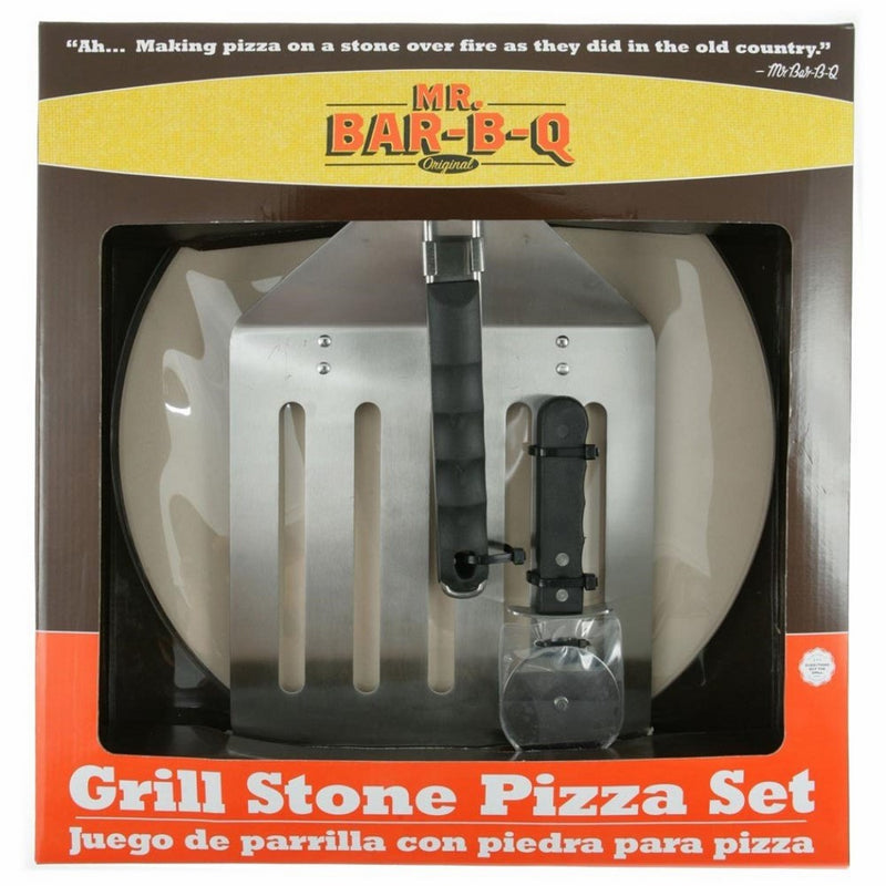 Mr. Bar-B-Q06131X Grill Stone Pizza Set