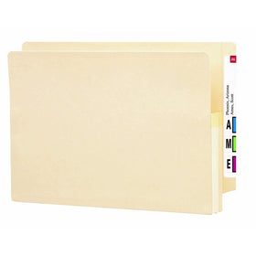 Smead End Tab File Pocket, Reinforced Straight-Cut Tab, 1-3/4" Expansion, Manila Gusset, Legal Size, Manila, 25 per Box (76114)