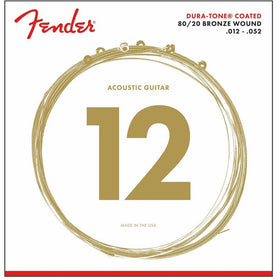 Fender 60L 0730880303 Acoustic Guitar Coated Ball End Strings, 12-52