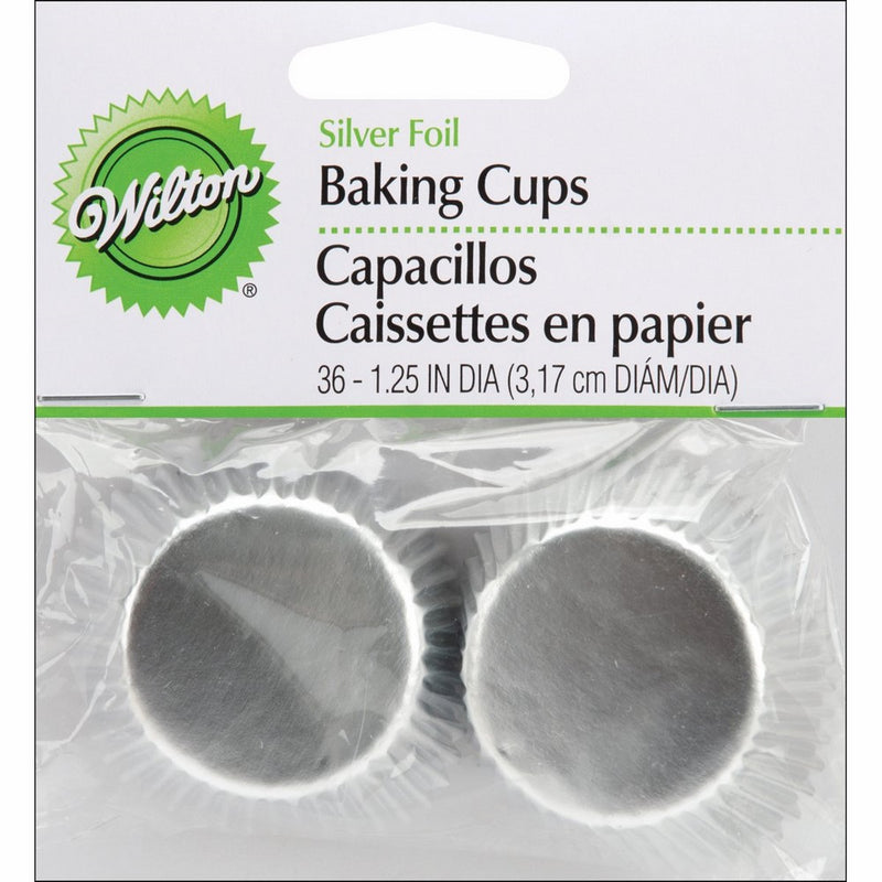 Wilton Silver Foil Cups, Mini, 36-Count