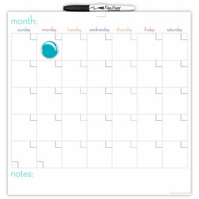 The Board Dudes 14" x 14" Dry Erase Tile Calendar Board (DDY08)