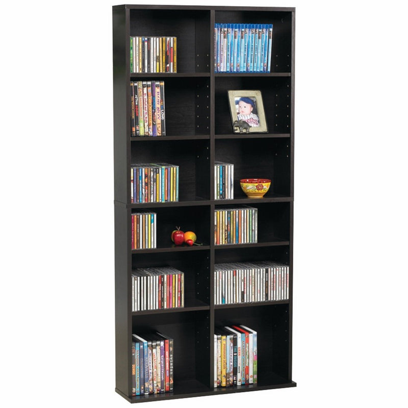 Atlantic 38435719 Oskar Media Cabinet for 464 CD or 228 DVD, Espresso