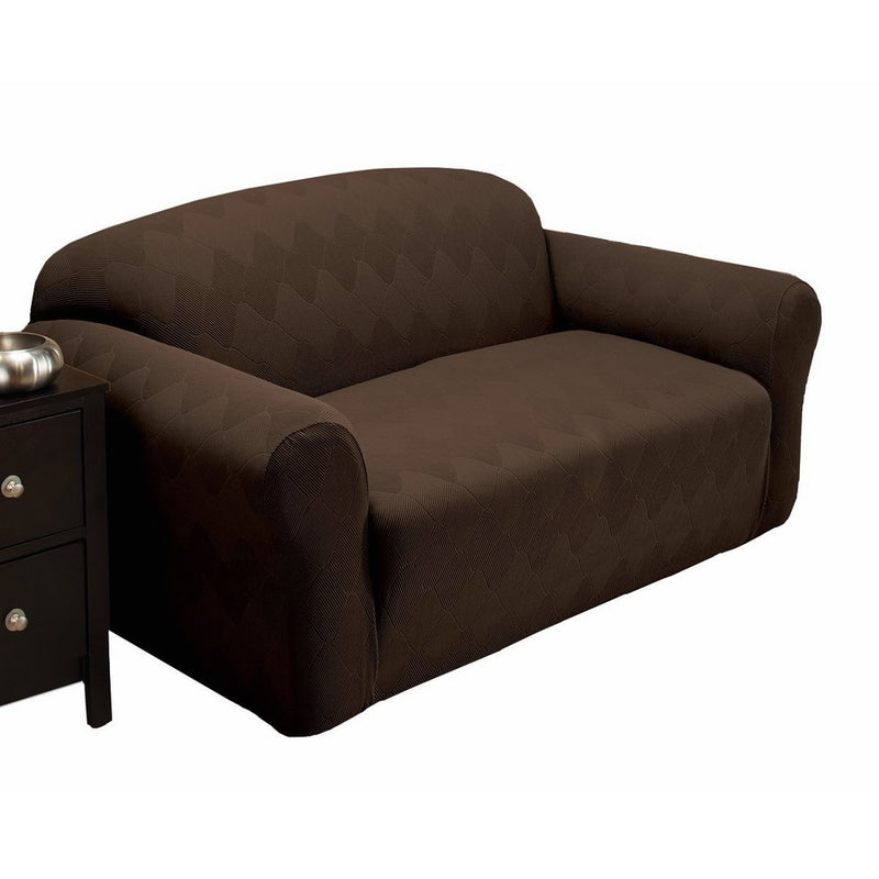 Stretch Sensations Optic Sofa Stretch Slipcover, Chocolate