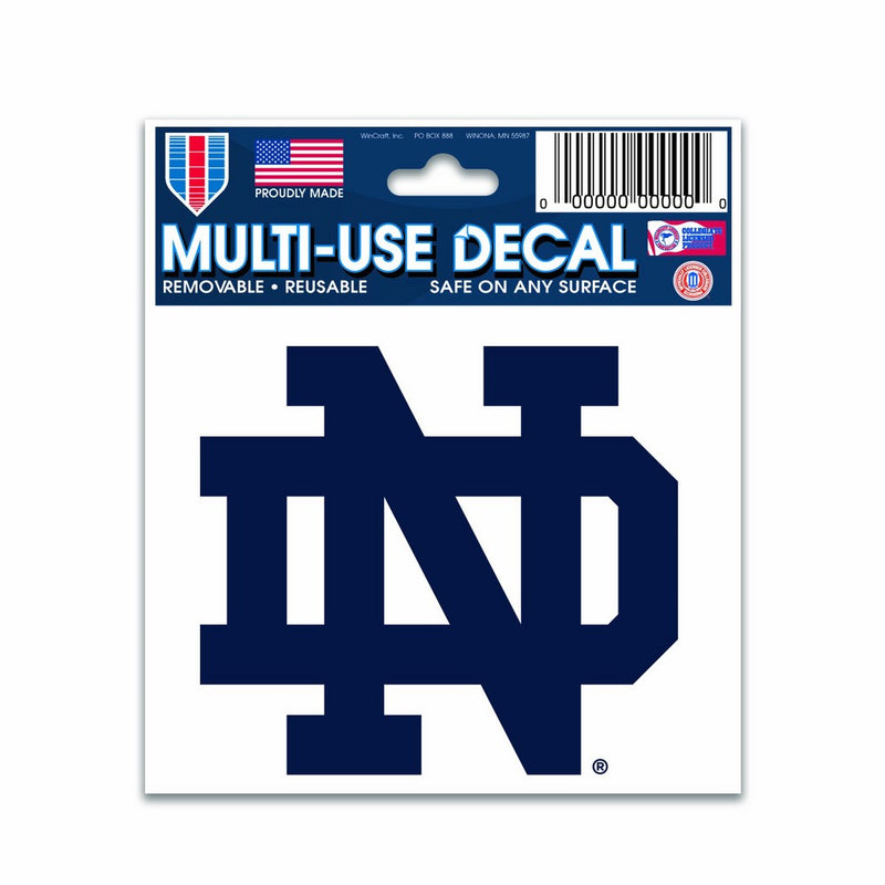 WinCraft NCAA Notre Dame Multi-Use Decal, 3" x 4"