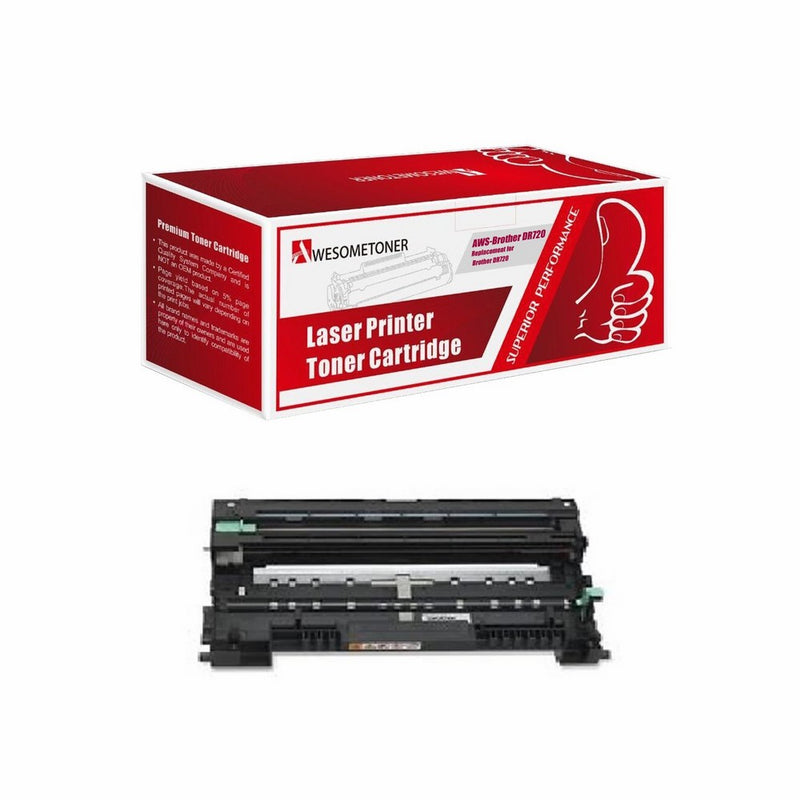 Awesometoner Compatible Drum Unit Replacement for Brother DR720 Black Drum Cartridge