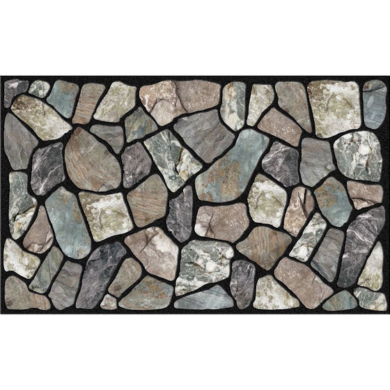 Masterpiece Flagstone Grey Stone Door Mat, 18-Inch by 30-Inch