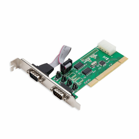 Syba SD-PCI15039 2 Port DB9 RS-232 Serial PCI Controller Card WCH351 Chipset Green