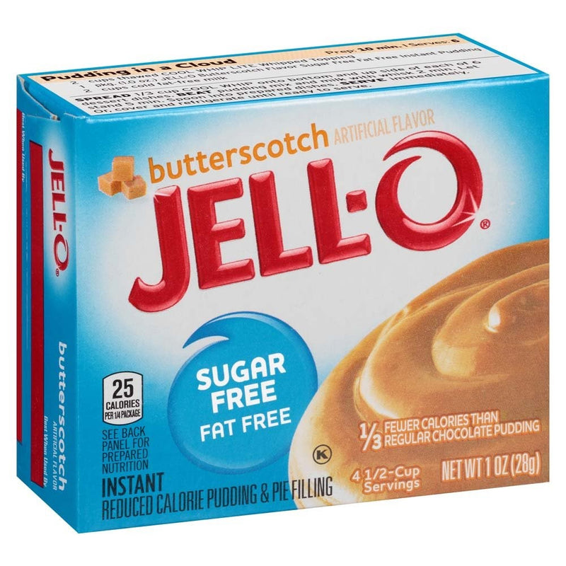 Jell-O Sugar-Free Butterscotch Instant Pudding Mix 1 Ounce Box (Pack of 6)