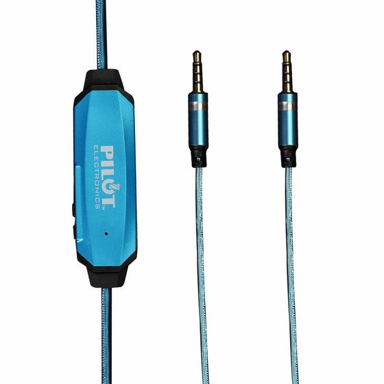 Pilot Electronics EL-1301BT Msync Auxiliary Audio Cable, Blue