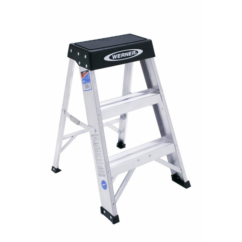 Werner 150B 300-Pound Duty Rating Aluminum Step Stool, 2-Foot