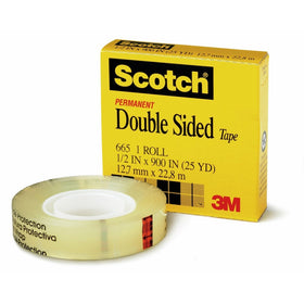 Scotch Brand Double Sided Tape, Standard Width, 3/4 x 1296 Inches, Boxed (665)