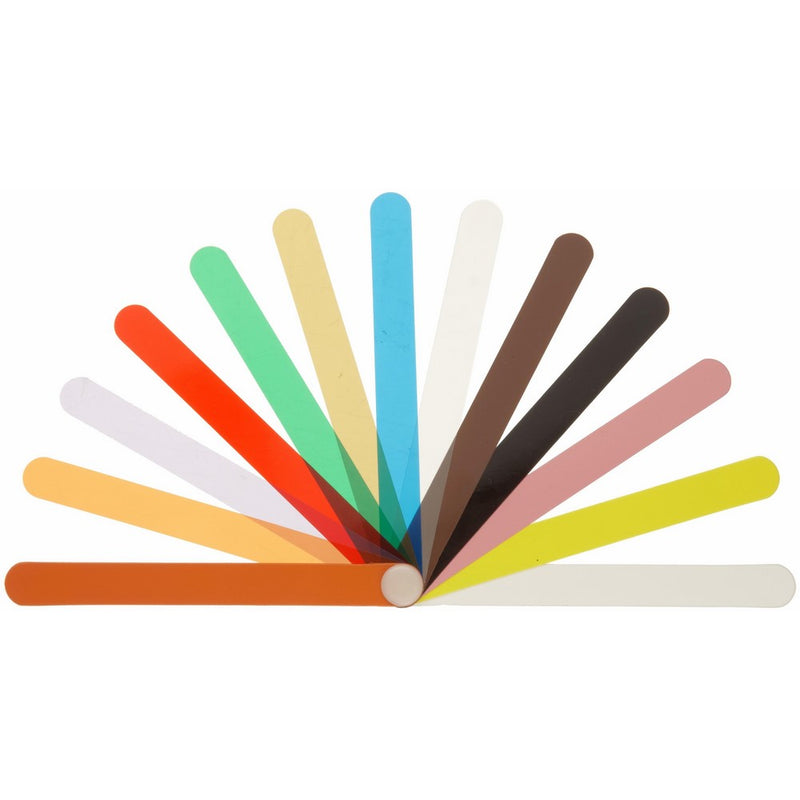 Precision Brand 78905Plastic Thickness Gage Fan Blade Assortment, 0.001-0.03" Thickness Range, 1/2" Width, 5" Length, 13 Blades