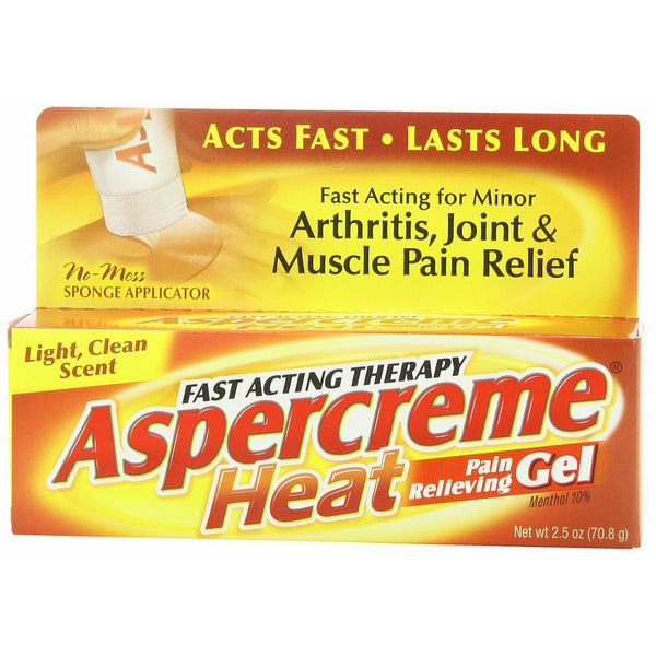 Aspercreme Heat Pain Relieving Gel, 2.5 Ounce