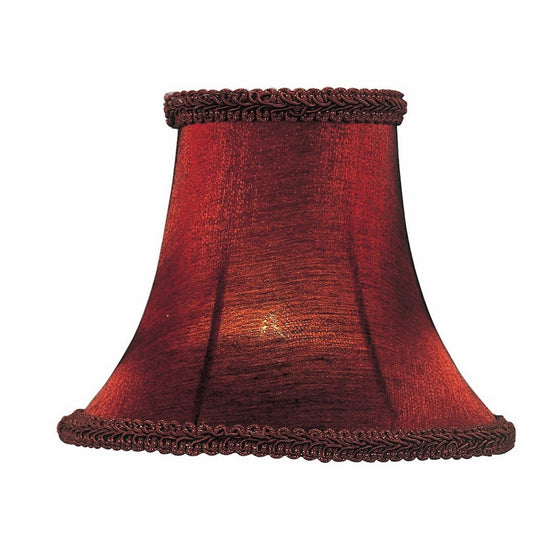 Livex Lighting S157 Bell Clip Chandelier Shade, Red Silk