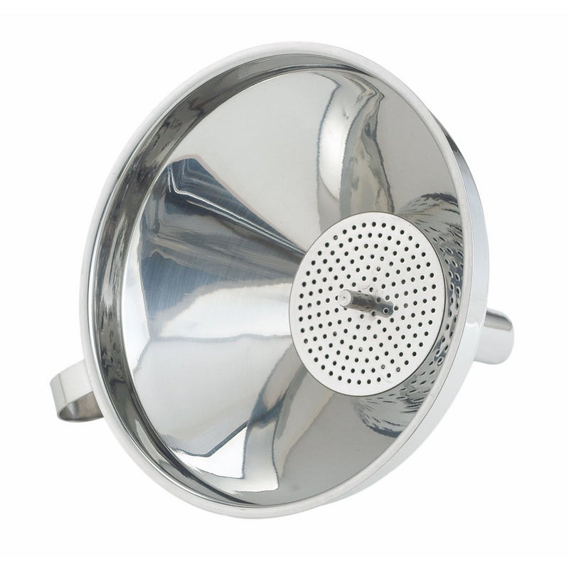 HIC 18/8 Stainless Steel Canning Funnel with Removable Strainer, 4-Inch Diameter Opening