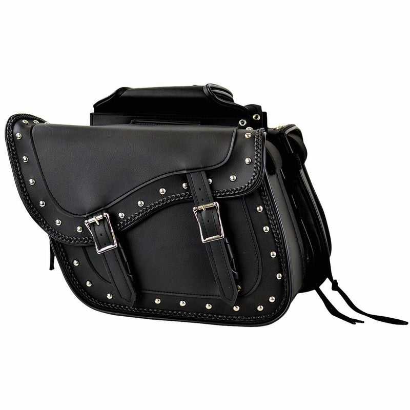 SD4065 Studs and Braids Saddlebags