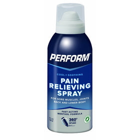 Perform Cooling Pain Relief Gel For Muscle Soreness, Post-Workout Aches, Joint Pain, Arthritis, and Back Pain, Non-NSAID Pain Reliever for Cold Therapy, Cryotherapy Topical Analgesic, 4 oz. Spray