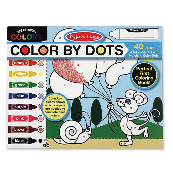 Melissa & Doug Color by Dots - 40 Pages, Includes Color Key for Beginners