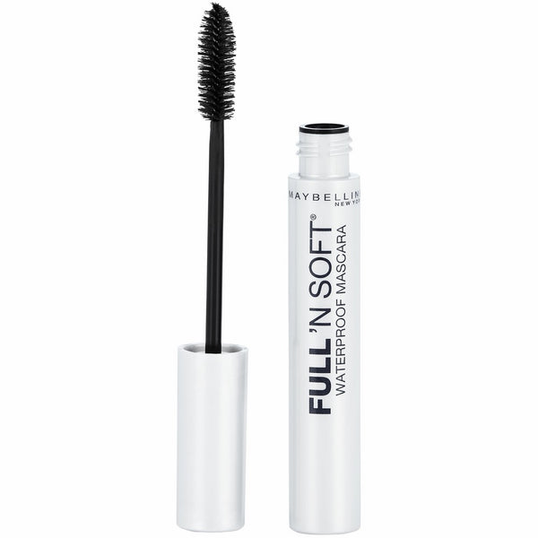 Maybelline Makeup Full 'N Soft Waterproof Mascara, Very Black Waterproof Mascara, 0.28 fl oz