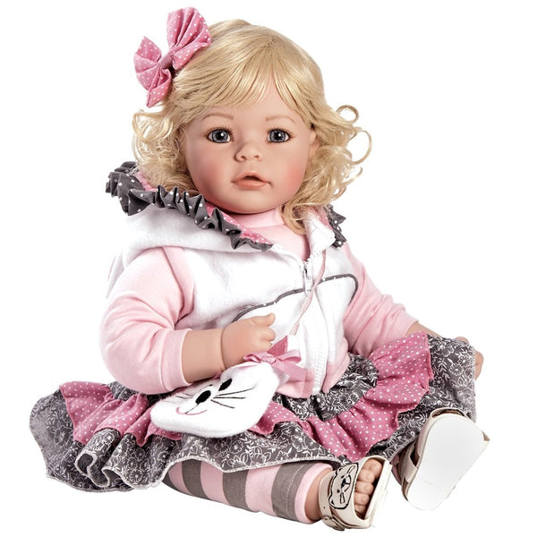 Adora Toddler The Cat's Meow 20" Girl Weighted Doll Gift Set for Children 6 Huggable Vinyl Cuddly Snuggle Soft Body Toy