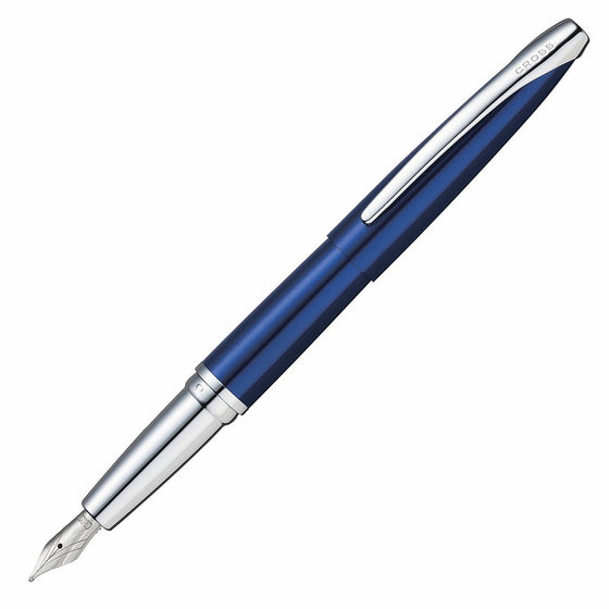 Cross ATX Translucent Blue Fountain Pen with Stainless Steel Fine Nib (886-37FS)