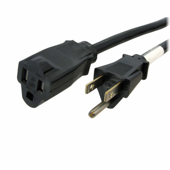 StarTech.com 6 ft Power Extension Cord - NEMA 5-15R to NEMA 5-15P - 14 AWG Power Cable - 125 Volts at 15 Amps - SJT - 6ft