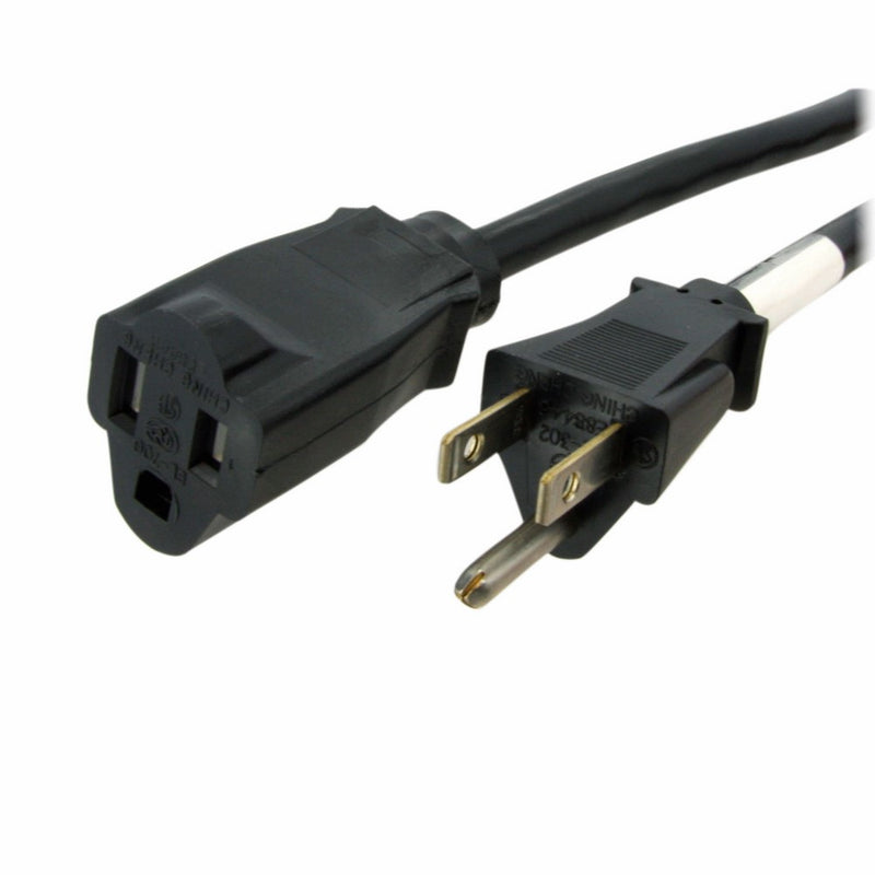 StarTech.com 6 ft Power Extension Cord - NEMA 5-15R to NEMA 5-15P - 14 AWG Power Cable - 125 Volts at 15 Amps - SJT - 6ft