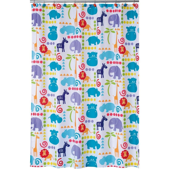 Allure Home Creations Hippo Poly Duck Printed Shower Curtain