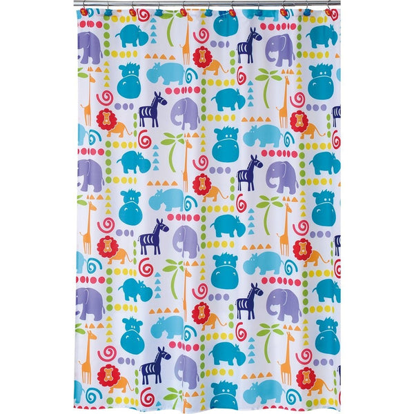 Allure Home Creations Hippo Poly Duck Printed Shower Curtain