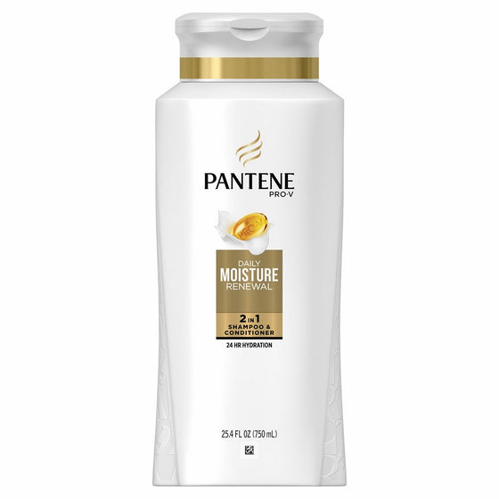 Pantene Pro-V Daily Moisture Renewal 2in1 Shampoo and Conditioner 25.4 fl oz - Moisturizing 2 in 1 Shampoo and Conditioner