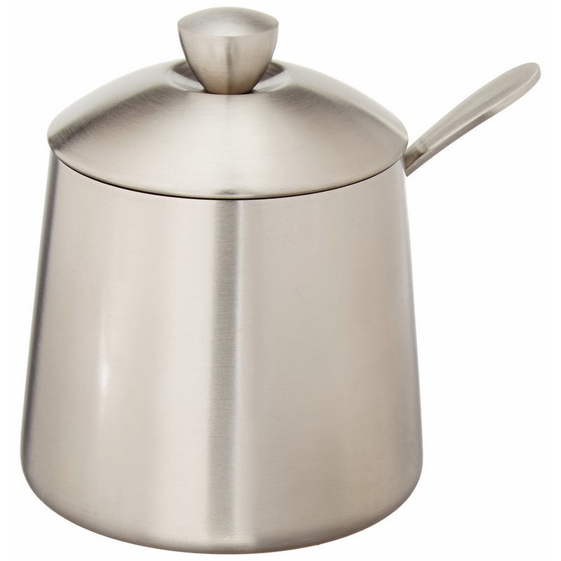 Frieling USA 18/10 Brushed Stainless Steel Sugar Bowl with Spoon