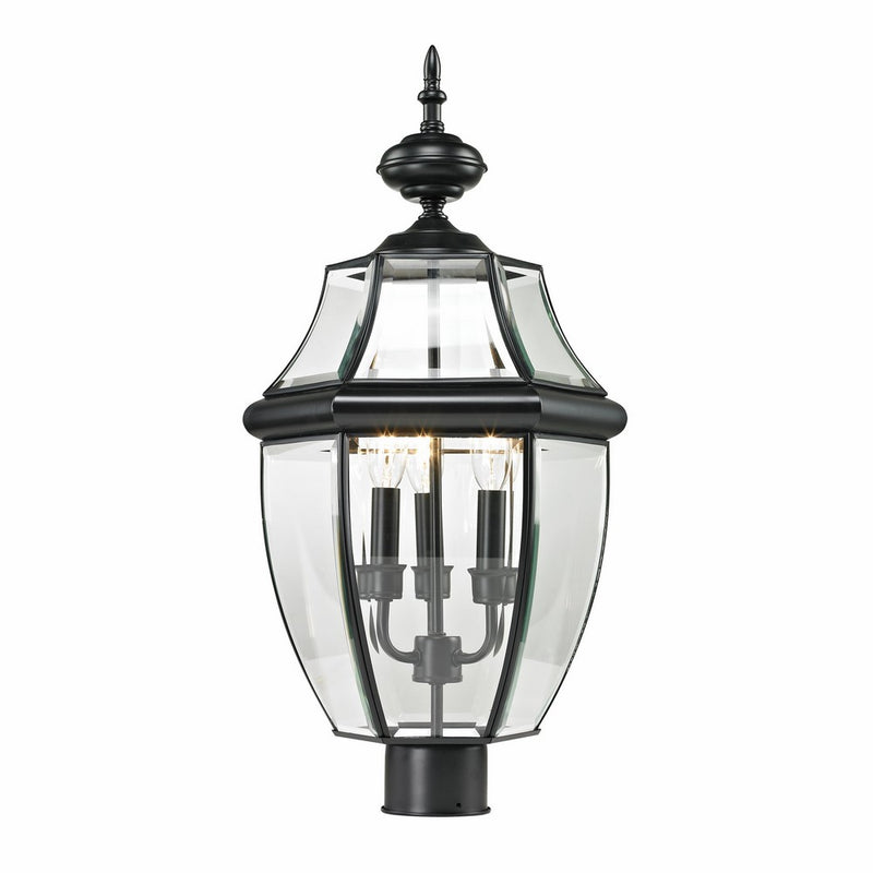 Cornerstone Lighting 8603EP/60 Ashford 3 Light Exterior Post Lantern, Black