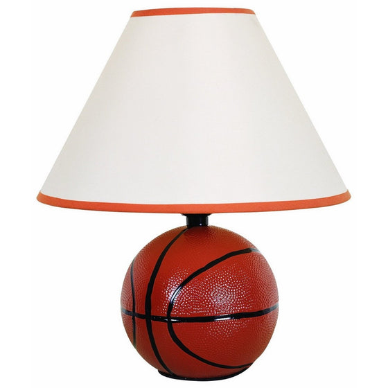 S.H. International Ceramic Basketball Table Lamp 12"H