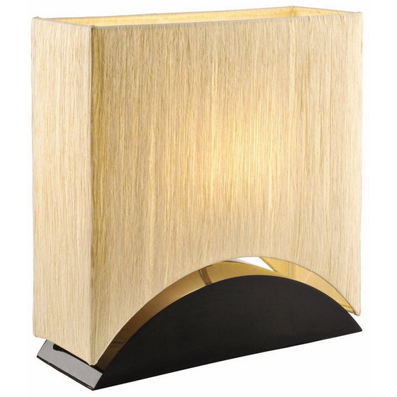 Artiva USA Sakura, Modern & Space-efficient Design, 17-Inch Premium Shade w/ Black Lacquer Wood Base Table Lamp