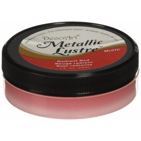 Deco Art Metallic Lustre Wax Finish, 1 oz, Radiant Red