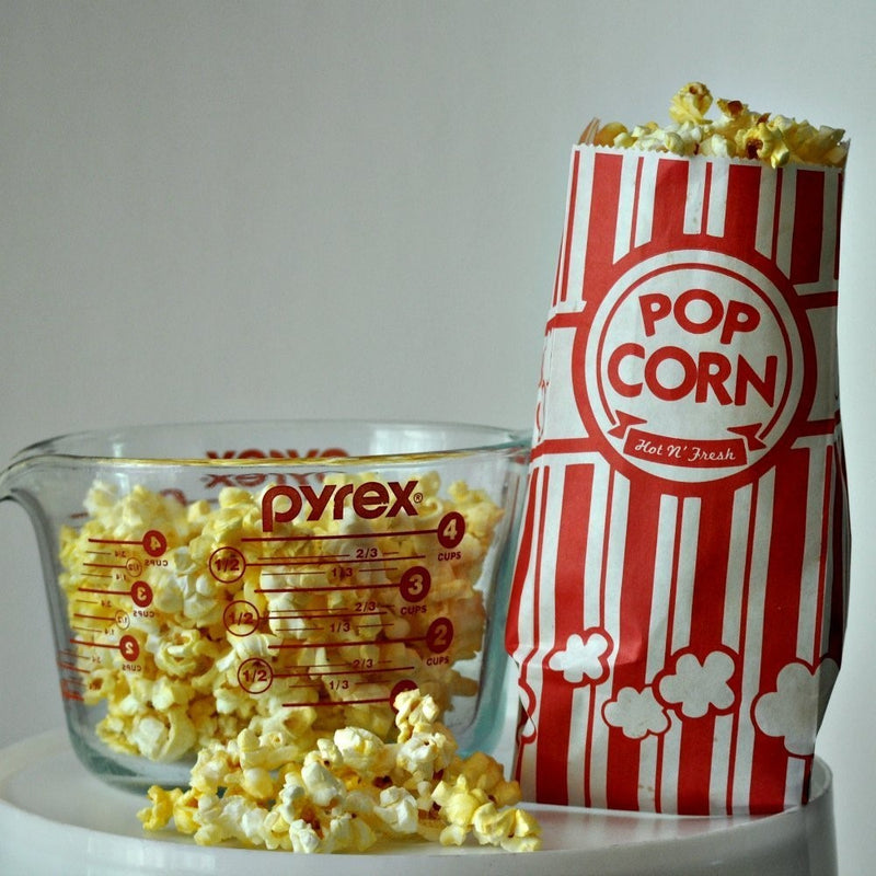 URPARTY Paper Popcorn Bags, 1 oz, Red & White, 100 Piece