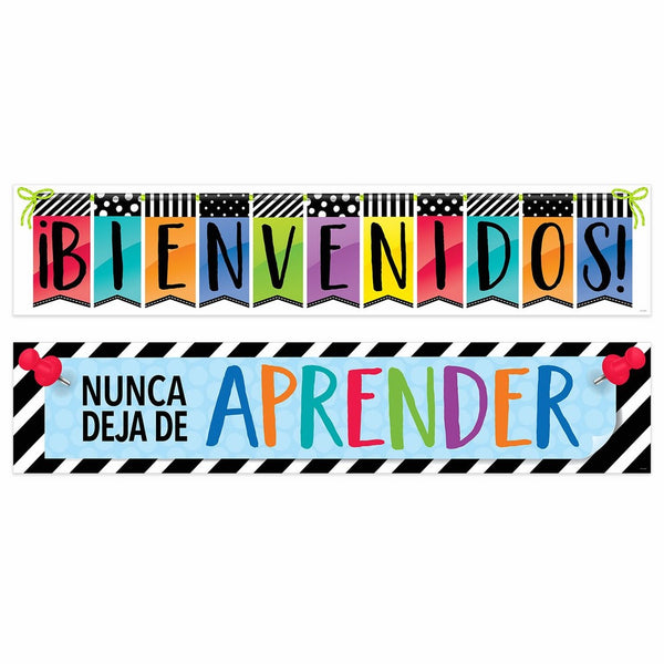 Creative Teaching Press Bold and Bright Bienvenidos! Spanish Banner, 2 sided, CTP (8154)