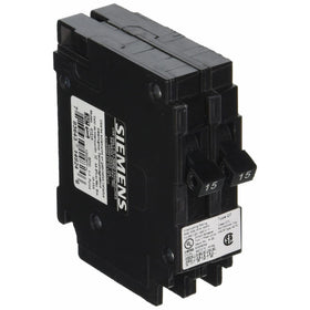 Siemens Q1515 Two 15-Amp Single Pole 120-Volt Circuit Breakers, for use only where Type QT breakers are allowed