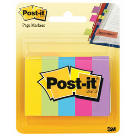 Post-it Page Markers, 1/2-inch x 1-3/4 Inch, Ideal for Temporary Marking and Noting In Books, Assorted Ultra Colors, 500 per Pack