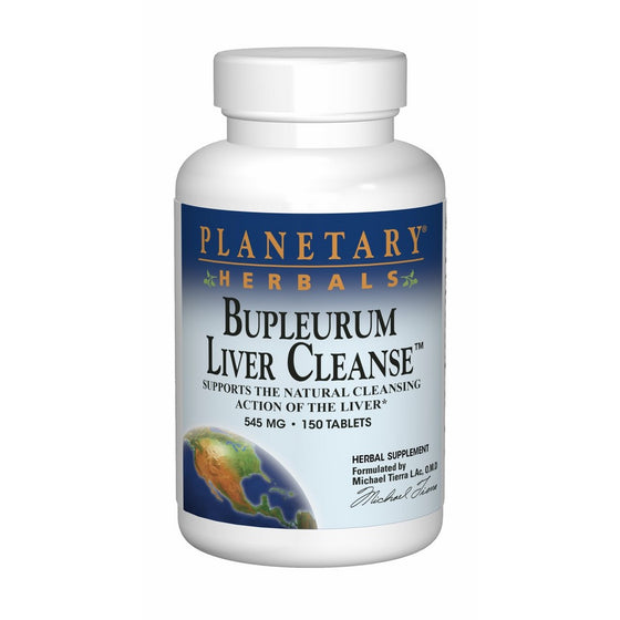 Planetary Herbals Bupleurum Liver Cleanse 545mg - With Calcium, Cypress Rhizome, Ginger & More - 150 Tablets